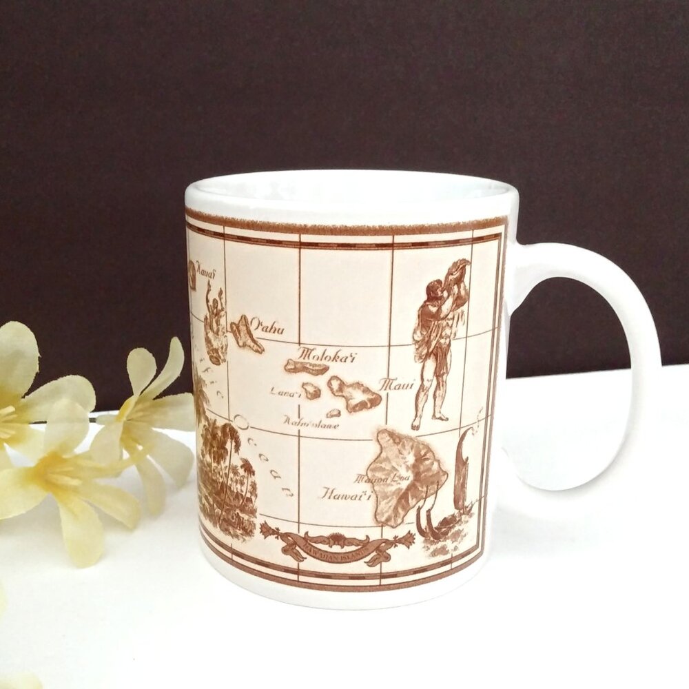 Hawaiian Island Mug Nautical Map of Islands